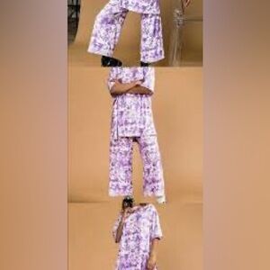 Dressed in Lala | Lex Ribbed Tie Dye Playsuit in Cosmic Tie Dye